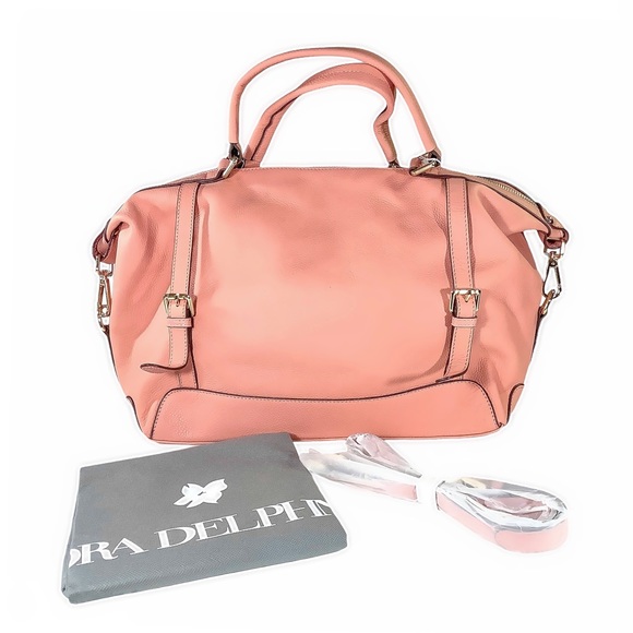 🏷NWT ORA DELPHINE Pink Leather Large Hobo Bag👜 - Picture 8 of 10